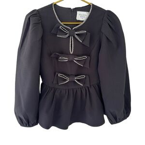 Tuckernuck Embellished Bow Blair Blouse